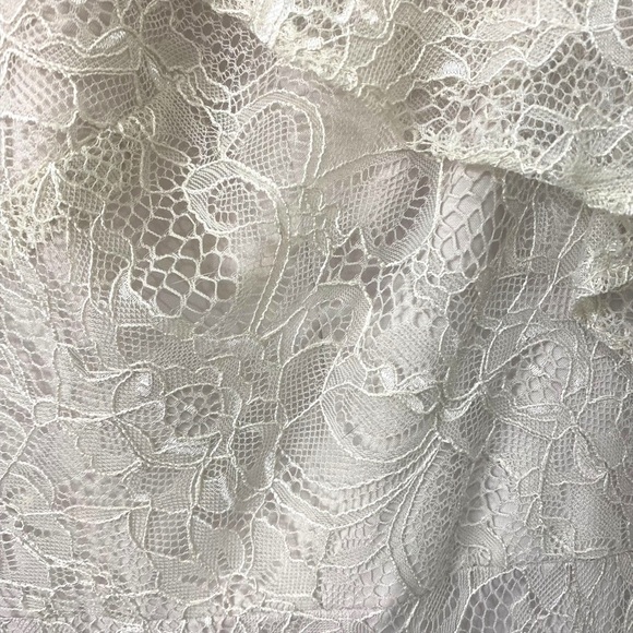 Jenny Yoo Oyster (Pearl-Colored) Florentine Lace Formal Gown Size 10 - Picture 8 of 8